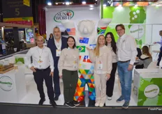 The Sun World team showing their connections to the world with the Berlin bear. Their Autumn Crisp table grapes continues to feature strongly with loads of samples available for visitors to try the big green and sweet grapes.